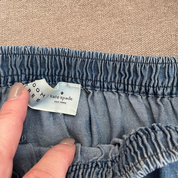 Kate Spade off-the-shoulder soft cotton denim top. Size medium. - Picture 4 of 5